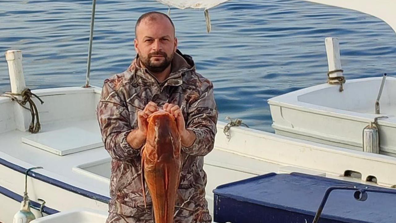 Olta ile 5 Kiloluk Kırlangıç Balığı Yakaladı