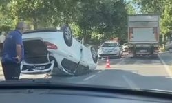 Samanlı Köyü Mevkiinde Maddi Hasarlı Trafik Kazası