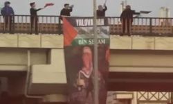 Yalova’da Köprülü Kavşakta Filistin’e Destek Eylemi