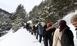 Gümüşhaneli dağcılardan Kalis Yaylasına unutulmaz kış yürüyüşü  