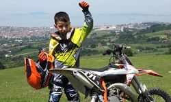 Anaokullu Motokrosçu Uras Alp, Yarışlarda Şampiyonluk Kovalıyor