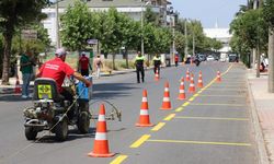 Şehit Yaşar Kuş Caddesi’ne Yol Çizgileri Çekiliyor