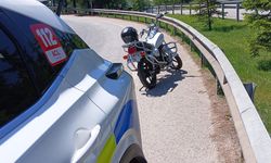 Motosikletten Düşen Sürücü Yaralandı