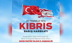 Zafer Partisi Yalova İl Başkanlığı’ndan Kıbrıs Barış Harekâtı’nın Yıl Dönümünde Anlamlı Mesaj