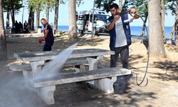Doğu Sahil Bandında Basınçlı Su ile Temizlik