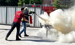 Çiftlikköy İtfaiyecilerinden Özdilek’te Yangın Eğitimi