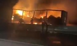 Yalova'da Seyir Halindeki Tır Alevlere Teslim Oldu