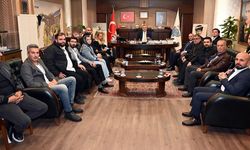 Başkan Gürel, YESO Başkan Adayı Oktay İlhan ve Ekibini Ağırladı