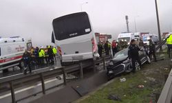 Otoyolda Kahreden Kaza: 1 Şehit, 16 Yaralı