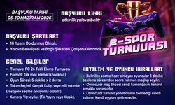 YALOVA BELEDİYESİ’NDEN  E-SPOR TUTKUNLARINA TURNUVA DAVETİ