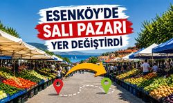 Esenköy’de Salı Pazarı Yer Değiştirdi