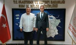Gürel, Karayolları Bölge Müdürü Güneş ile Ulaşımı Görüştü