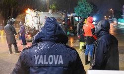 Yalova Belediyesi Ekipleri Gece Boyunca Sahada Görev Yaptı