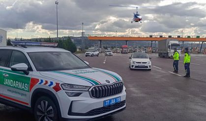 Jandarmalar, “Cayrokopter” ile Denetim Yaptı!