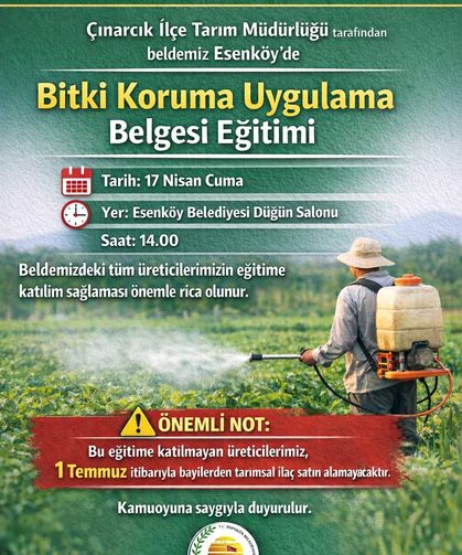 Esenköylü Üreticiler İçin Kritik Uyarı: O Belge Olmadan İlaç Alınamayacak
