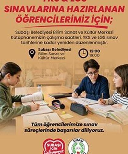 Subaşı'nda Sınav Maratonuna Kütüphane Desteği