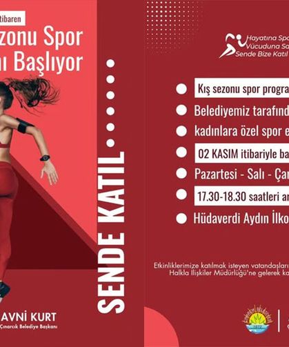 Çınarcık Belediyesi’nden Kadınlara Özel Kış Spor Programı
