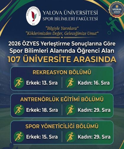 Yalova’da Spor Bilimleri Fakültesine Yoğun İlgi