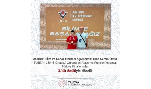 Yenilenebilir Enerji Alanında 3.’Lük Derecesi