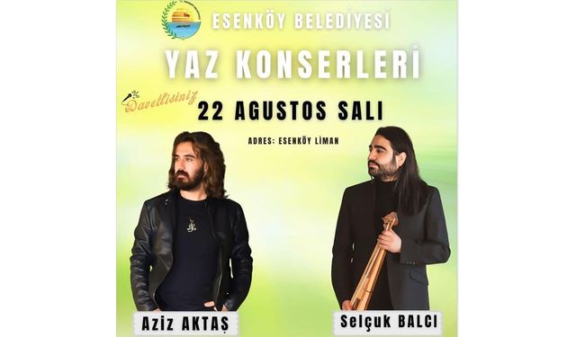 Esenköy'den Yaz Konserleri