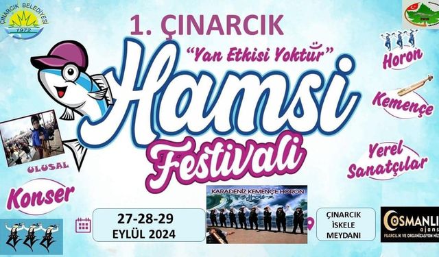 Çınarcık'ta Hamsi Festivali Coşkuyla Başladı