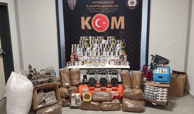 Yalova Merkezli Kaçak Tütün Operasyonunda 8 Şüpheli Gözaltına Alındı