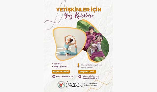 Altınova Belediyesi Yetişkin Kursları Başvuruları Başladı