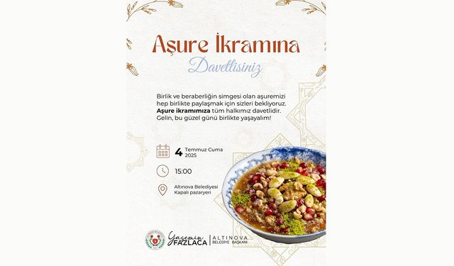 “Aşure İkramına Davetlisiniz”