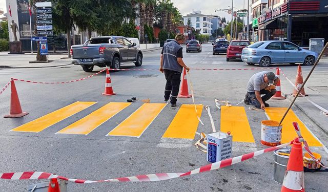 Çiftlikköy’de Yaya Geçitleri Yenileniyor