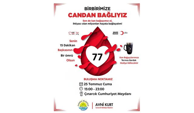 Çınarcık Belediyesi’nden Kan Çağrısı