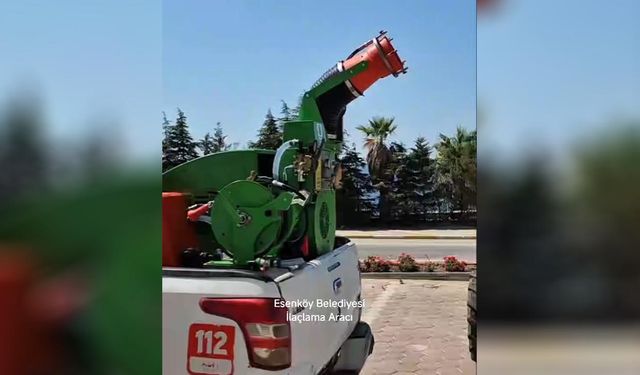 Esenköy’de Statik Elektrikli İlaçlama Dönemi Başladı