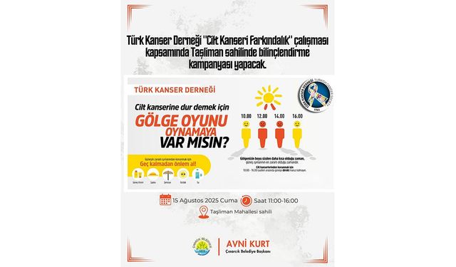 Türk Kanser Derneği’nden Cilt Kanseri Farkındalık Etkinliği