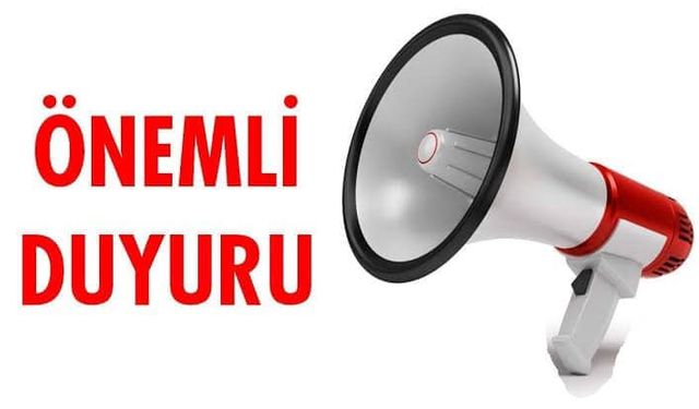 Subaşı Belediyesinden Önemli Duyuru