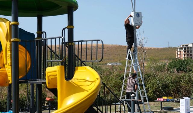 Çiftlikköy’de Parklara 7/24 Güvenlik Kamerası