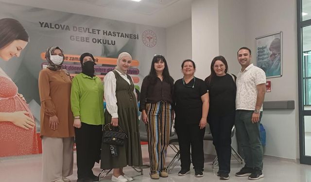 Yalova Eğitim ve Araştırma Hastanesi’nden Gebe Okulunda Eşli Eğitim