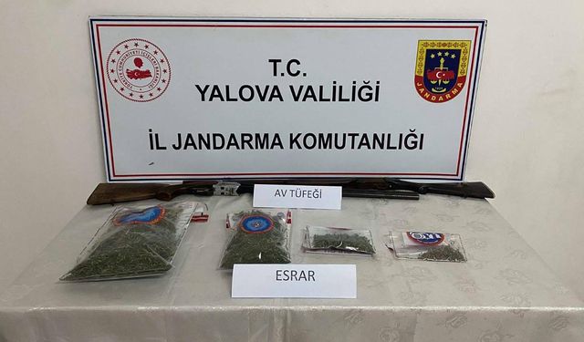 Çınarcık’ta Uyuşturucu Operasyonu: Evinde Esrar ve Tüfek Ele Geçirildi