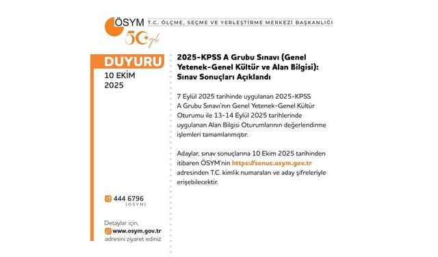 KPSS Sonuçları Açıklandı