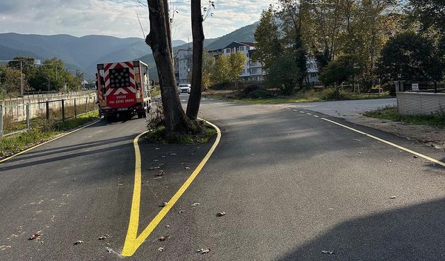 Teşvikiye’de Yol Çizgileri Tamamlandı
