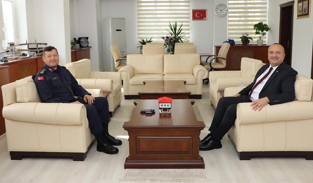 Başkan Avni Kurt’tan İl Jandarma Komutanı Ercan Altın’a Ziyaret