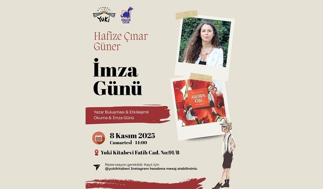 Hafize Çınar Güner Yuki’de Okurlarıyla Buluşuyor