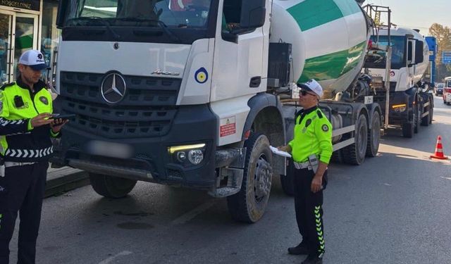 Yalova’da Transmikser Araç Denetimleri: 7 Şoföre Cezai İşlem Uygulandı
