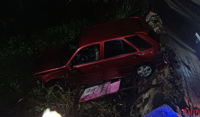 Altınova’da Otomobil Dereye Uçtu