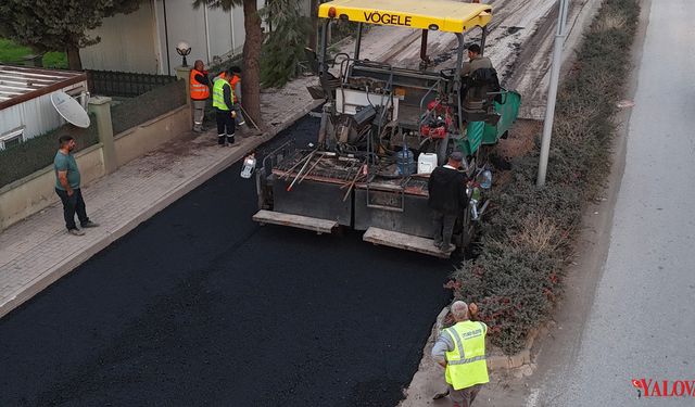 Çiftlikköy’de Asfalt ve Parke Çalışmaları Sürüyor