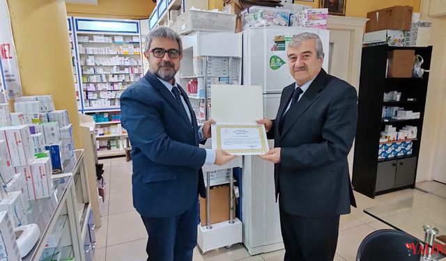 Kadıköy Aile Sağlığı Merkezi Bağışçısına Teşekkür Belgesi