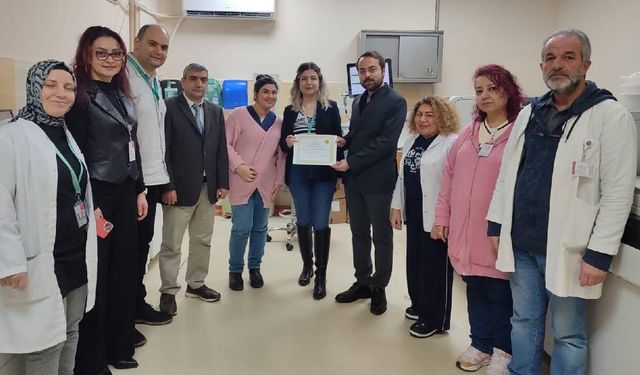 Çınarcık Devlet Hastanesi’nde Sağlık Çalışanlarına Teşekkür Belgesi