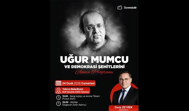 Uğur Mumcu ve Demokrasi Şehitleri Yalova'da Anılacak