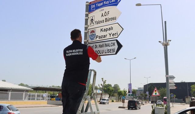 Yalova’da Trafik Levhaları Yenilendi