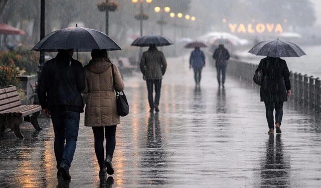 Yalova’da Yağmur Yüzünü Gösteriyor