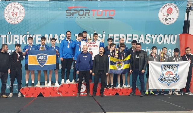 Yalova Belediyespor Masa Tenisi Takımı Türkiye 4.’Sü Oldu