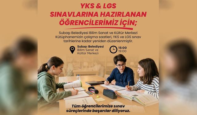Subaşı'nda Sınav Maratonuna Kütüphane Desteği